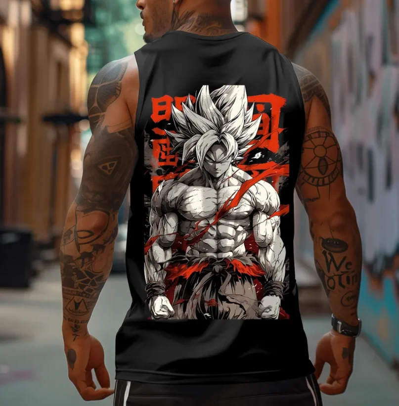 Мужской жилет без рукавов с принтами персонажей Dragon Ball, ретро-аниме, уличная одежда, повседневная одежда, спортивный жилет
Мужской жилет без рукавов с принтами персонажей Dragon Ball, ретро-аниме, уличная одежда, повседневная одежда, спортивный жилет