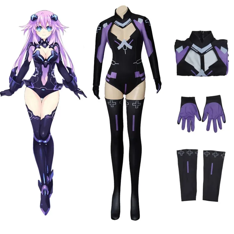 (in stock)Hyperdimension Neptunia Cosplay Neptune Purple Heart Sexy Bodysuit Adult Ladies Sexy Bodysuit Set Gloves Pantyhose 
(in stock)Hyperdimension Neptunia Cosplay Neptune Purple Heart Sexy Bodysuit Adult Ladies Sexy Bodysuit Set Gloves Pantyhose