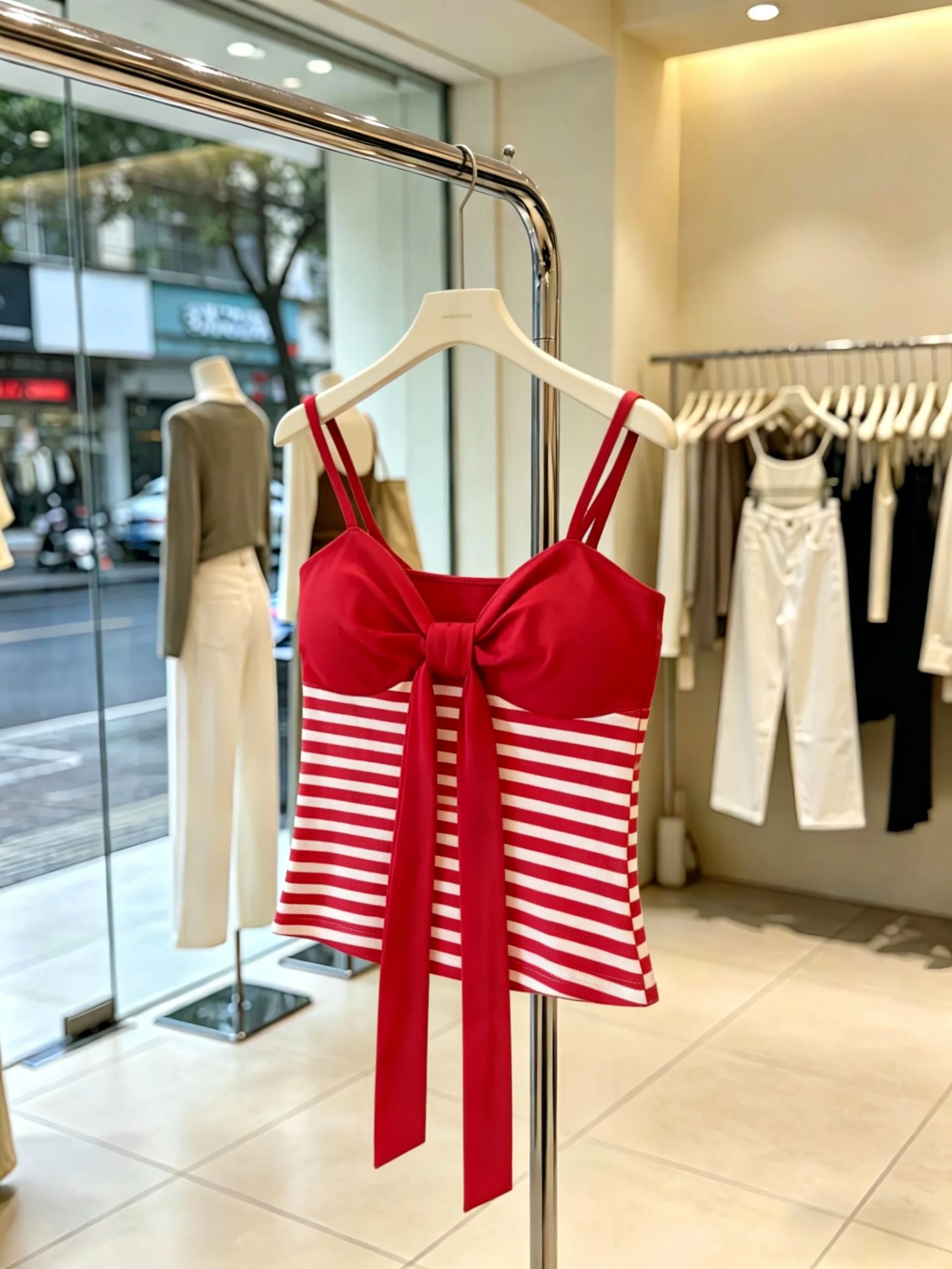Pure Desire Spicy Girl Stripe Knot Halter Vest Women's 2026 New Summer Outdoor Wear Slim Fit with Chest Pad Short Top
Pure Desire Spicy Girl Stripe Knot Halter Vest Women's 2026 New Summer Outdoor Wear Slim Fit with Chest Pad Short Top
