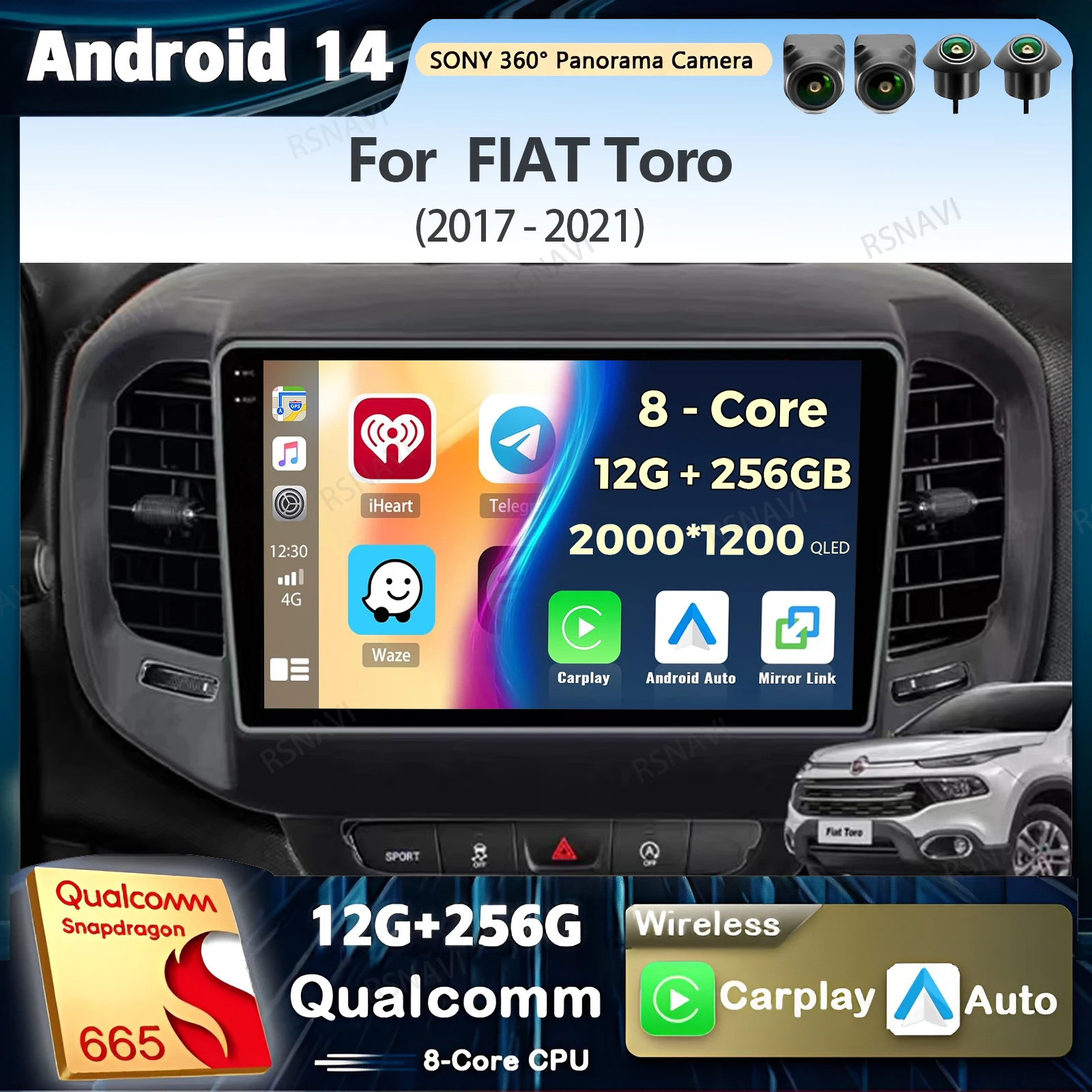 Android 14 Car Radio For FIAT Toro 2017 2018 - 2021 Player Multimedia GPS Navigation Stereo CarPlay Auto Video 5GWIFI+4G BT DSP
Android 14 Car Radio For FIAT Toro 2017 2018 - 2021 Player Multimedia GPS Navigation Stereo CarPlay Auto Video 5GWIFI+4G BT DSP