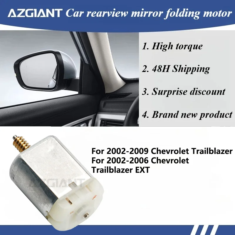 For 2002-2009 Chevrolet Trailblazer / 2002-2006 Chevrolet Trailblazer EXT Car Door Side Mirror Electric Fold function R L Motor
For 2002-2009 Chevrolet Trailblazer / 2002-2006 Chevrolet Trailblazer EXT Car Door Side Mirror Electric Fold function R L Motor