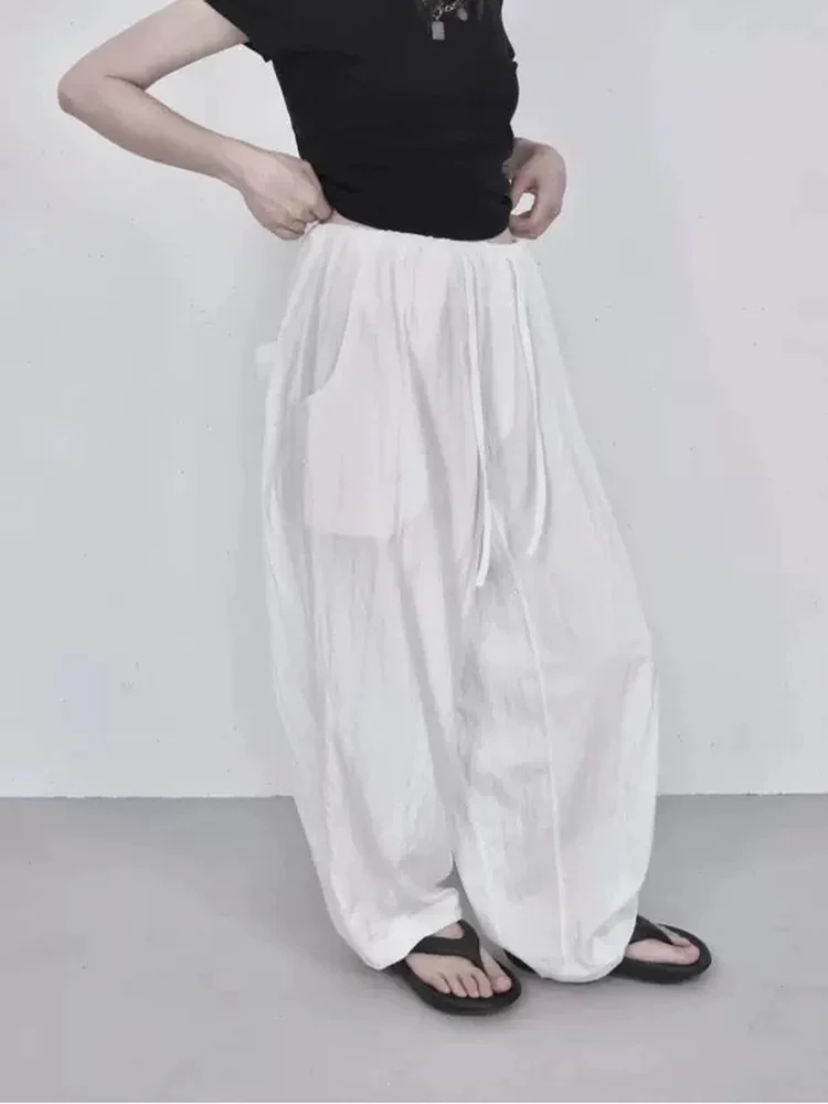 Summer Thin Wide Leg Floor Length Loose Casual Pants Women's Lazy Style Lantern Pants High Waist Straight Tube Trousers
Summer Thin Wide Leg Floor Length Loose Casual Pants Women's Lazy Style Lantern Pants High Waist Straight Tube Trousers