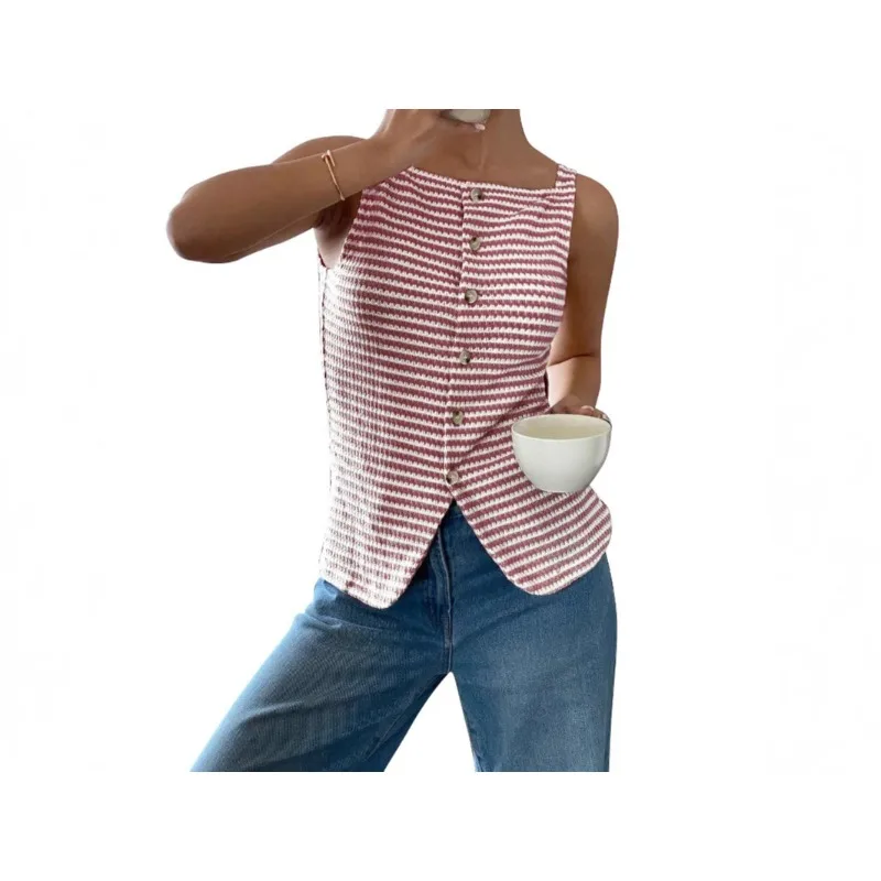 2026 Summer Casual Button Sleeveless Suspender Tank Top
2026 Summer Casual Button Sleeveless Suspender Tank Top