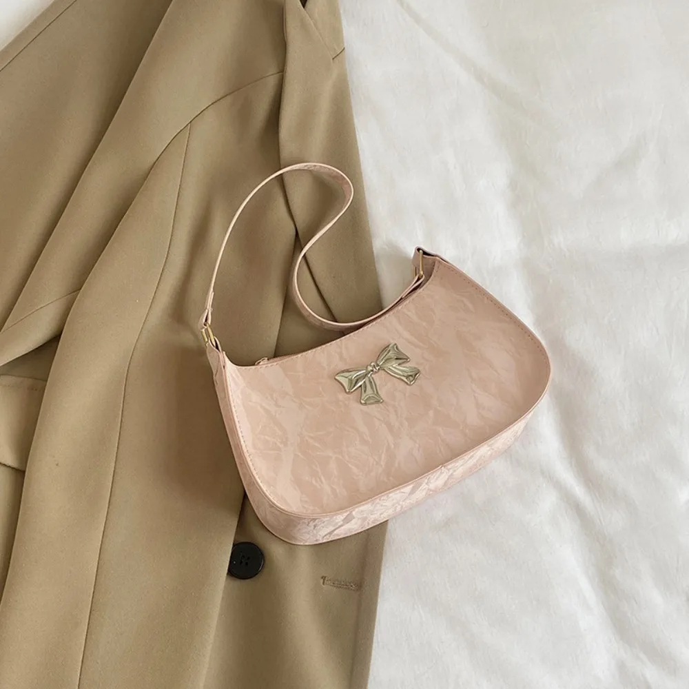 Fashionable Korean Bowknot Armpit Bag Solid Color Pu Leather Bow Underarm Bag Y2k Sweet Women's Handbag Girls
Fashionable Korean Bowknot Armpit Bag Solid Color Pu Leather Bow Underarm Bag Y2k Sweet Women's Handbag Girls