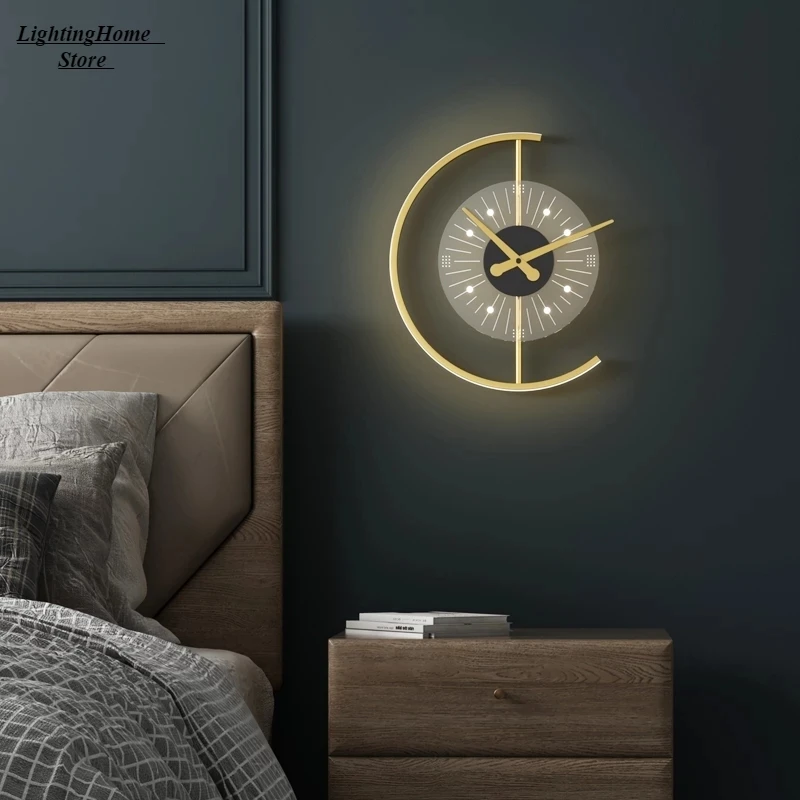 Modern Clock Wall Lamp For Living Room Bedroom Bedside Aisle Loft Golden Exquisite Acrylic Home Design Indoor Decoration Light
Modern Clock Wall Lamp For Living Room Bedroom Bedside Aisle Loft Golden Exquisite Acrylic Home Design Indoor Decoration Light