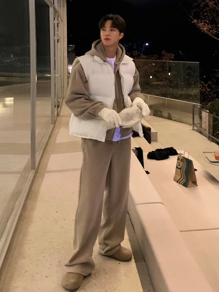 Korean Style Men's Two-piece Sets Hooded Drawstring Solid Color Sweatshirts Sport Straight Wide Leg Male Pants New 2024
Korean Style Men's Two-piece Sets Hooded Drawstring Solid Color Sweatshirts Sport Straight Wide Leg Male Pants New 2024
