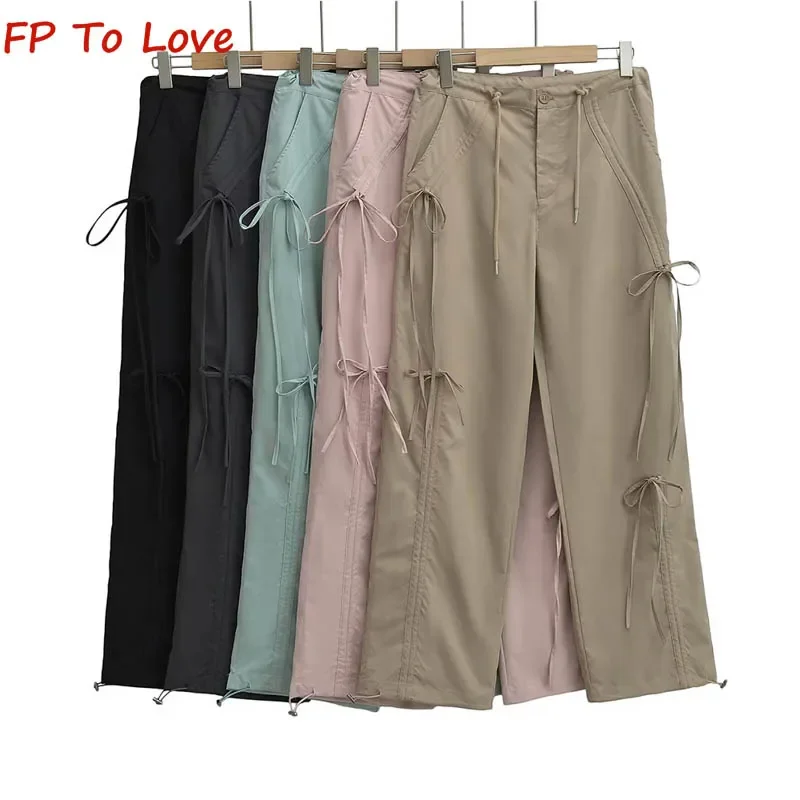 Individual Street Style Design Tie Tie Ribbon Bow Pleated Work Pants Loose Hip Hop Drawstring Straight Leg Casual Pants
Individual Street Style Design Tie Tie Ribbon Bow Pleated Work Pants Loose Hip Hop Drawstring Straight Leg Casual Pants