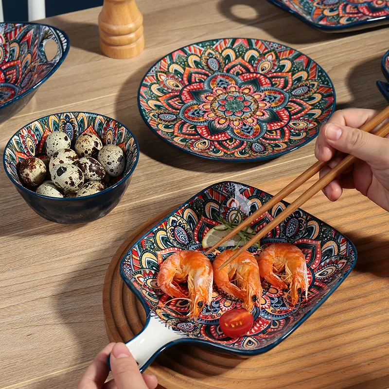 Bohemian Style Tableware Household With High Underglaze Color CHT Tableware, Dishes, And Ceramic Dishes Set
Bohemian Style Tableware Household With High Underglaze Color CHT Tableware, Dishes, And Ceramic Dishes Set