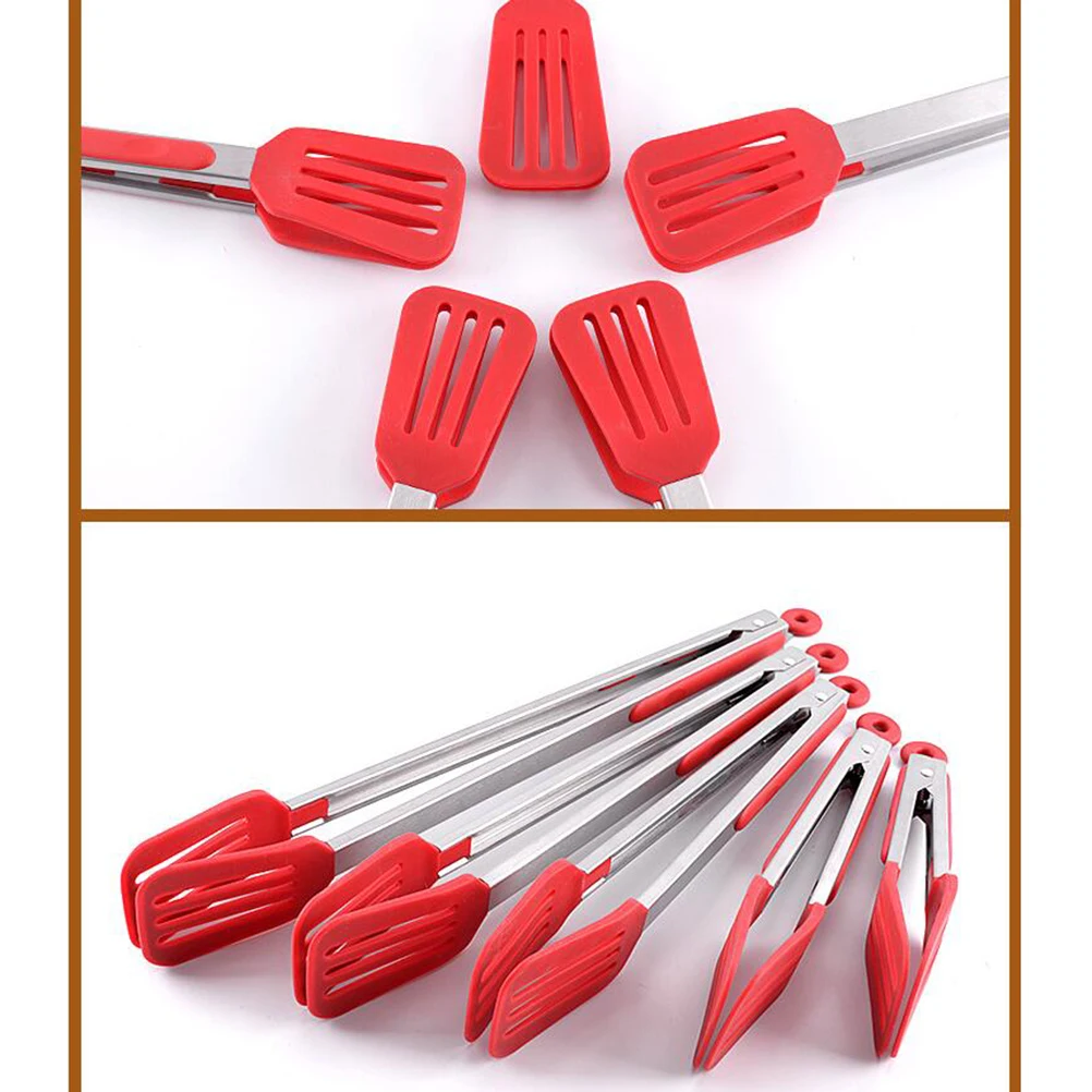 Silicone Food Stainless Steel Silicone Food Tongs Grippers Kitchen Tool Clips Kitchen Clips for Home Party Restaurant Use
Silicone Food Stainless Steel Silicone Food Tongs Grippers Kitchen Tool Clips Kitchen Clips for Home Party Restaurant Use
