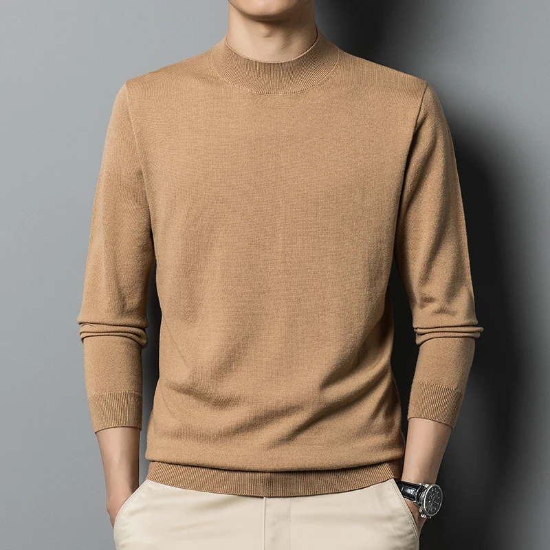 Mens 100% Superfine Wool Knit Tee Shirts Autumn & Winter Long Sleeve Soft Sweater Male Long Sleeve Pure Wool Jumpers
Mens 100% Superfine Wool Knit Tee Shirts Autumn & Winter Long Sleeve Soft Sweater Male Long Sleeve Pure Wool Jumpers