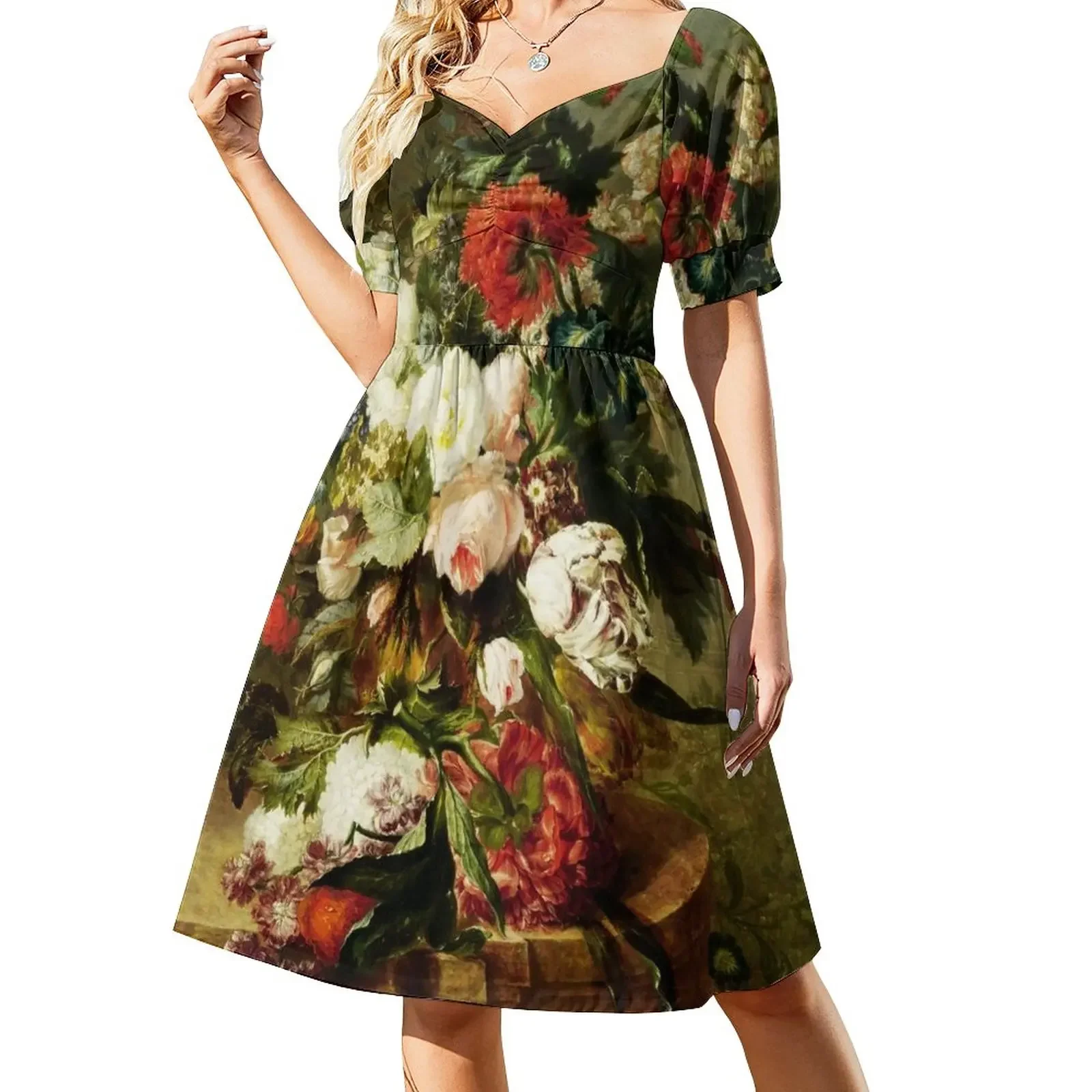 Vintage Floral Oil Painting Short-Sleeved Dress dress elegant chic wedding evening dresses
Vintage Floral Oil Painting Short-Sleeved Dress dress elegant chic wedding evening dresses