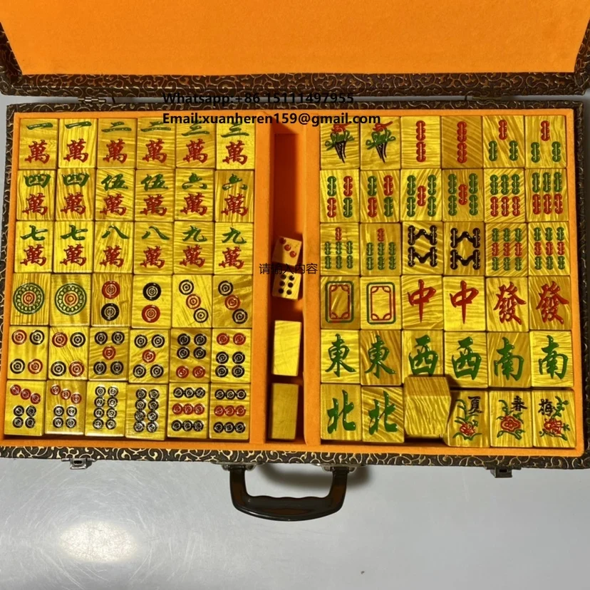 Golden Silk Nanmu Water Wave Pattern Redwood Solid Wood Mahjong Table for Gamblers' Houshold Gift
Golden Silk Nanmu Water Wave Pattern Redwood Solid Wood Mahjong Table for Gamblers' Houshold Gift