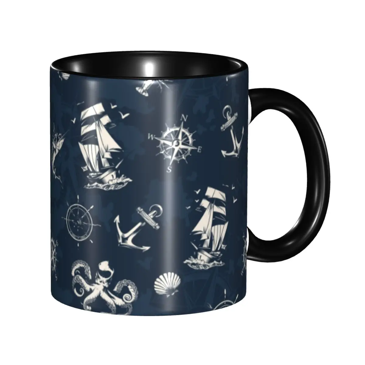 Vintage Nautical Symbol Mugs Personalized Sailor Anchor Compass Ceramic Coffee Mug Cup Creative Present
Vintage Nautical Symbol Mugs Personalized Sailor Anchor Compass Ceramic Coffee Mug Cup Creative Present