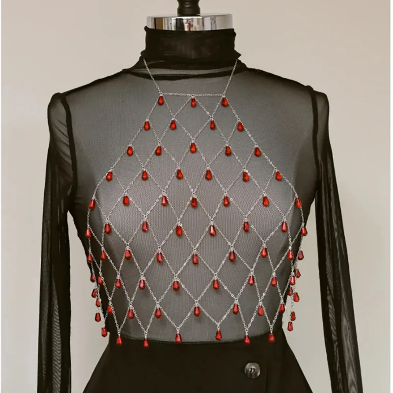 Bling Red Diamonds Statement Body Chain Women Luxury Design Hollow Out Bra Crop Breast Chain Party Rhinestone Necklace Jewelry
Bling Red Diamonds Statement Body Chain Women Luxury Design Hollow Out Bra Crop Breast Chain Party Rhinestone Necklace Jewelry