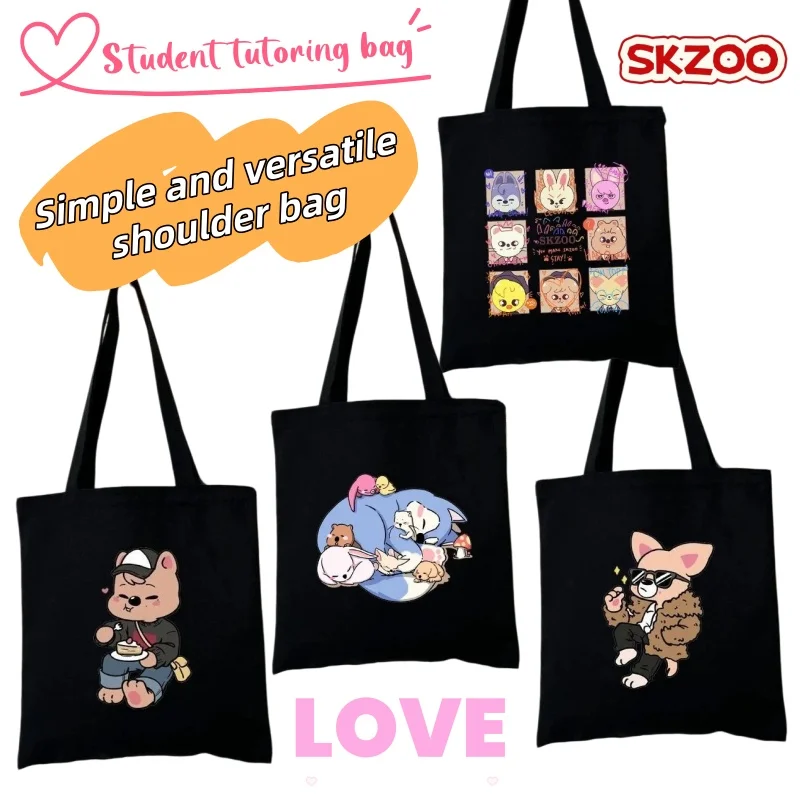 New Skzoo Dwaekki Jiniret Quokka PuppyM Cartoon Cute Printed Joker Shoulder Canvas Bag Student Large Capacity Portable Tram Bag
New Skzoo Dwaekki Jiniret Quokka PuppyM Cartoon Cute Printed Joker Shoulder Canvas Bag Student Large Capacity Portable Tram Bag