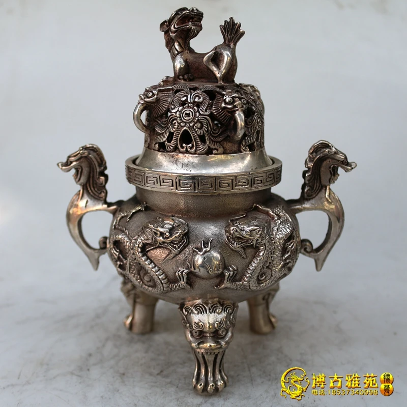 Antique bronzeware Daming Xuande Double Dragon Play Pearl Copper Incense Burner Copper Antique Incense Burner Household Products
Antique bronzeware Daming Xuande Double Dragon Play Pearl Copper Incense Burner Copper Antique Incense Burner Household Products