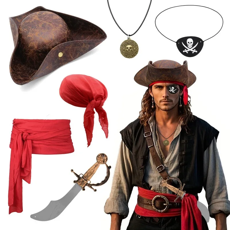 2026 New Trend Faux Leather Halloween Pirate Hat Suit Accessories Triangular Caribbean, Renaissance Medieval Costume Cosplay
2026 New Trend Faux Leather Halloween Pirate Hat Suit Accessories Triangular Caribbean, Renaissance Medieval Costume Cosplay