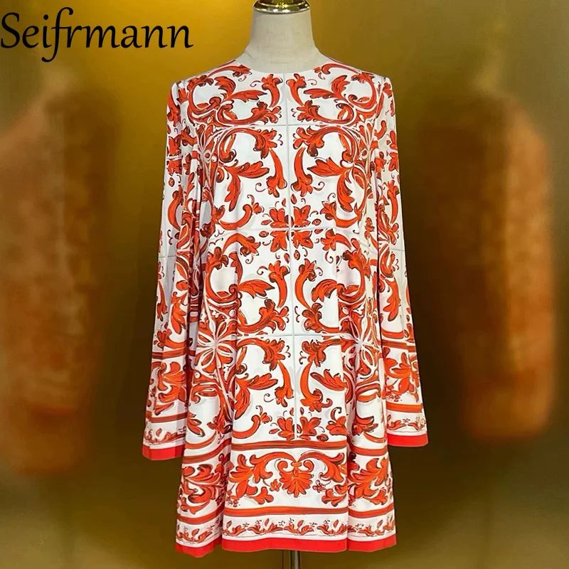 Seifrmann 2026 Summer Women's clothing New Fashionable Round Neck Long Sleeve Silk Printed Loose Dress
Seifrmann 2026 Summer Women's clothing New Fashionable Round Neck Long Sleeve Silk Printed Loose Dress