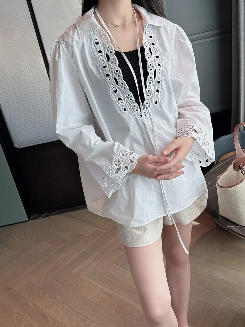 Special Offer Holiday Casual Sle V-ne Ele Lace Trim Cotton Pure Color irt Loose Fit Long Sve UV Protection
Special Offer Holiday Casual Sle V-ne Ele Lace Trim Cotton Pure Color irt Loose Fit Long Sve UV Protection