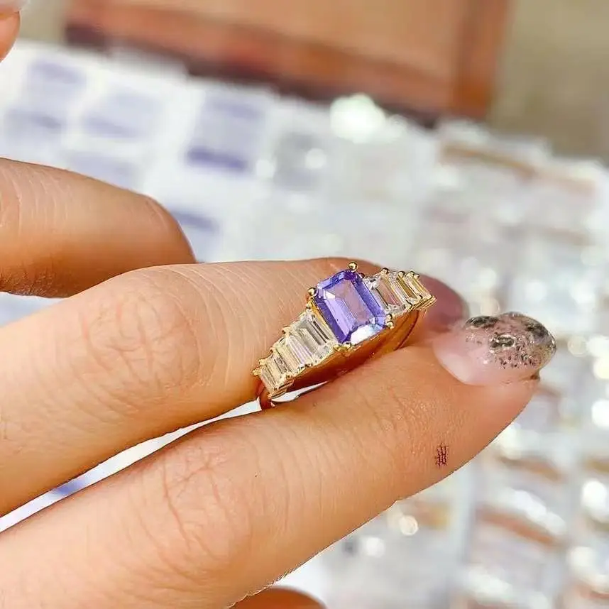 Elegant 100% Real Natural Tanzanite Ring 925 Sterling Silver Delicate Women Ring Fine Jewelry
Elegant 100% Real Natural Tanzanite Ring 925 Sterling Silver Delicate Women Ring Fine Jewelry