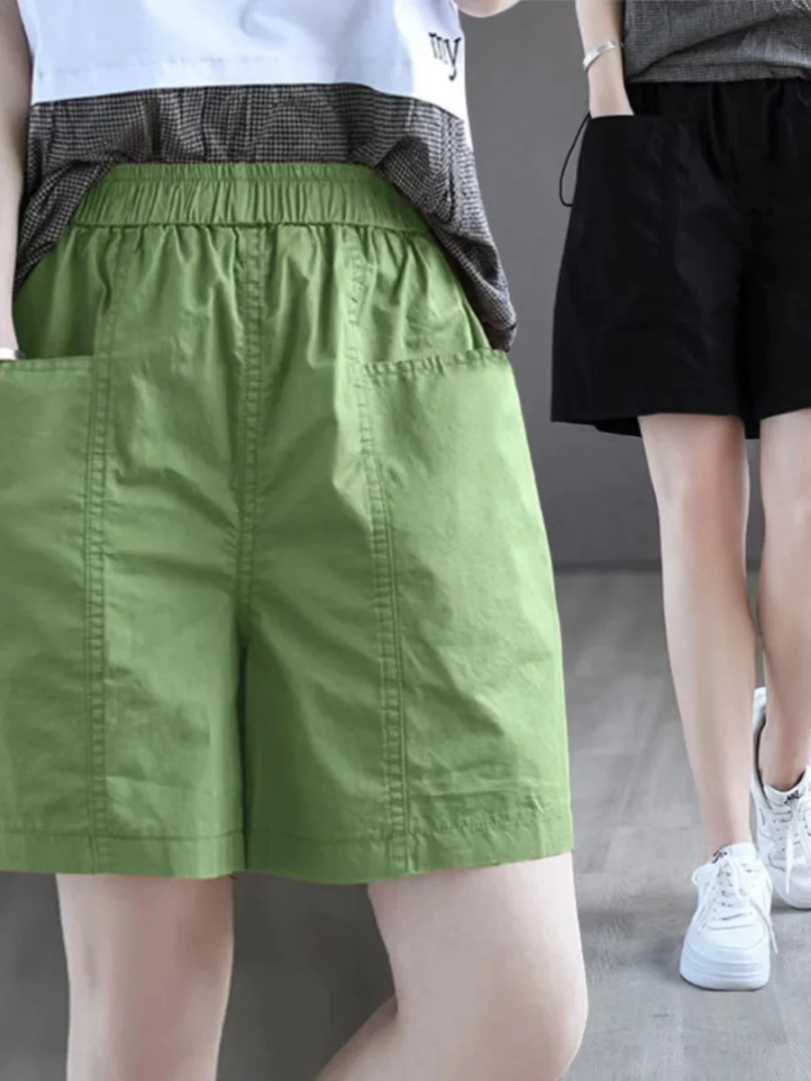 High Waist Loose Fit Casual Shorts Women's Thin Cotton Blend Wide Leg Short Pants Summer 2024 Korean Style Commute Fashion
High Waist Loose Fit Casual Shorts Women's Thin Cotton Blend Wide Leg Short Pants Summer 2024 Korean Style Commute Fashion