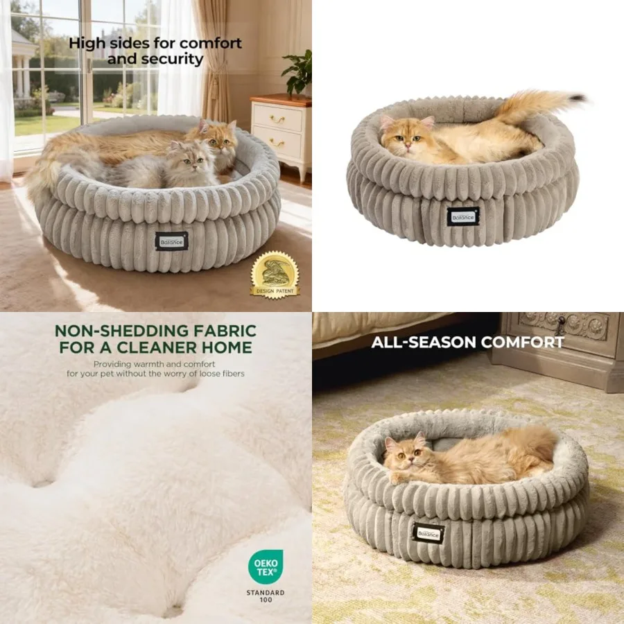 Cat Bed Kitten Bed, Washable Round Cat Beds for Indoor Cats, Super Soft Plush Faux Fur Pet Bed for Puppy and Kitten with Anti-S
Cat Bed Kitten Bed, Washable Round Cat Beds for Indoor Cats, Super Soft Plush Faux Fur Pet Bed for Puppy and Kitten with Anti-S