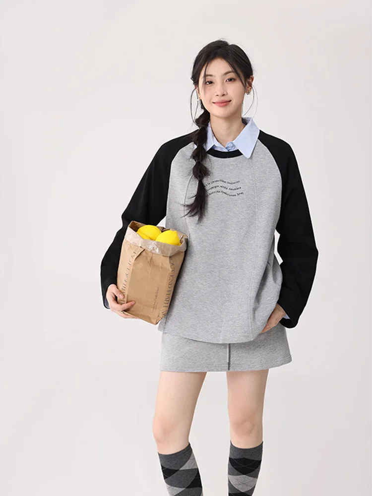 Contrast Color Long Sleeve Tops Tees Autumn Winter New O-neck Loose Patchwork Harajuku Retro T Shirts Casual Women T-shirt
Contrast Color Long Sleeve Tops Tees Autumn Winter New O-neck Loose Patchwork Harajuku Retro T Shirts Casual Women T-shirt