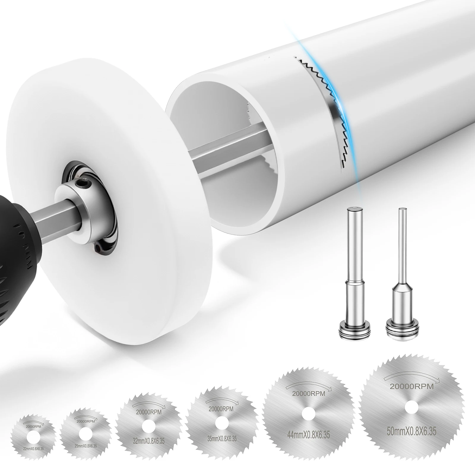 Inside PVC Pipe Cutter with Guide Disc 6PCS HSS Saw Blade 22-50mm Cutting Disc PVC Pipe Cutter for Floor Drain Toilet Flange
Inside PVC Pipe Cutter with Guide Disc 6PCS HSS Saw Blade 22-50mm Cutting Disc PVC Pipe Cutter for Floor Drain Toilet Flange