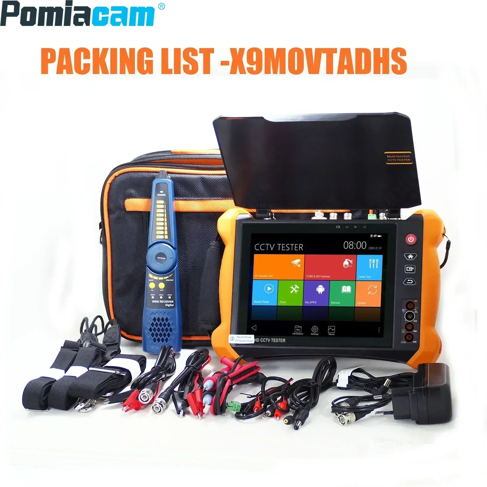 X9ADHS X9MOVTADHS 8-дюймовый тестер видеонаблюдения Монитор CCTV HD 1080P IP-камера Wi-Fi Тестер POE UTP 8MP AHD 8MP CVI 8MP Тестер камеры TVI
X9ADHS X9MOVTADHS 8-дюймовый тестер видеонаблюдения Монитор CCTV HD 1080P IP-камера Wi-Fi Тестер POE UTP 8MP AHD 8MP CVI 8MP Тестер камеры TVI