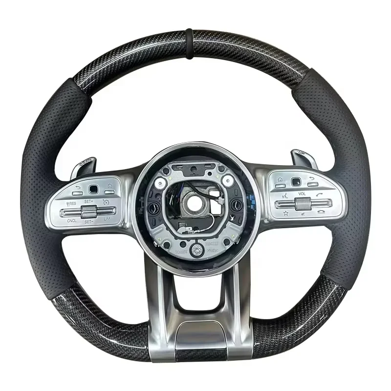 Для Mercedes Benz AMG Style кожаный руль из углеродного волокна, обновленный подходит для G Wagon W463 G63 W204 W205 W211 W212 W213 GLA X156 G
Для Mercedes Benz AMG Style кожаный руль из углеродного волокна, обновленный подходит для G Wagon W463 G63 W204 W205 W211 W212 W213 GLA X156 G