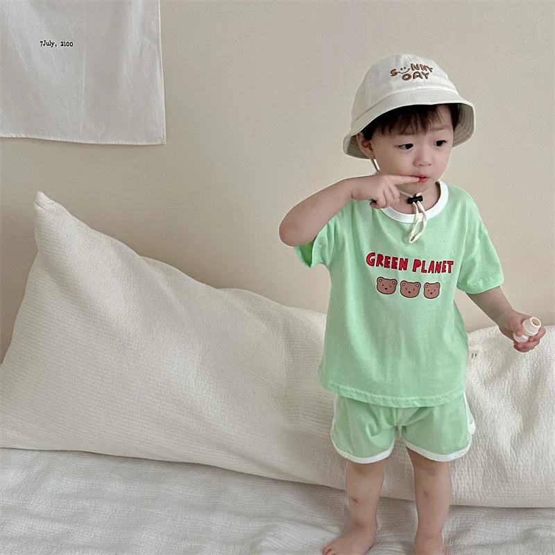 2025 Summer New Baby Short Sleeve Clothes Set Infant Girls Cartoon Print T Shirts + Shorts 2pcs Suit Cotton Boys Thin Outfits
2025 Summer New Baby Short Sleeve Clothes Set Infant Girls Cartoon Print T Shirts + Shorts 2pcs Suit Cotton Boys Thin Outfits
