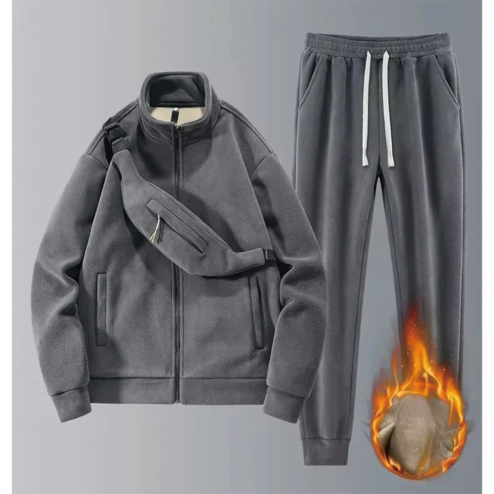 Men's New Autumn & Winter Casual Sports Thickened Warm Set: Polar Fleece Stand-Up Collar Zip, Stylish 2-Piece Outfit
Men's New Autumn & Winter Casual Sports Thickened Warm Set: Polar Fleece Stand-Up Collar Zip, Stylish 2-Piece Outfit