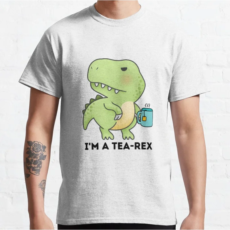 Tea Rex Cute Dinosaur funny tyrannosaurus rex humor Graphic T Shirts large size Adult tops S-6XL
Tea Rex Cute Dinosaur funny tyrannosaurus rex humor Graphic T Shirts large size Adult tops S-6XL