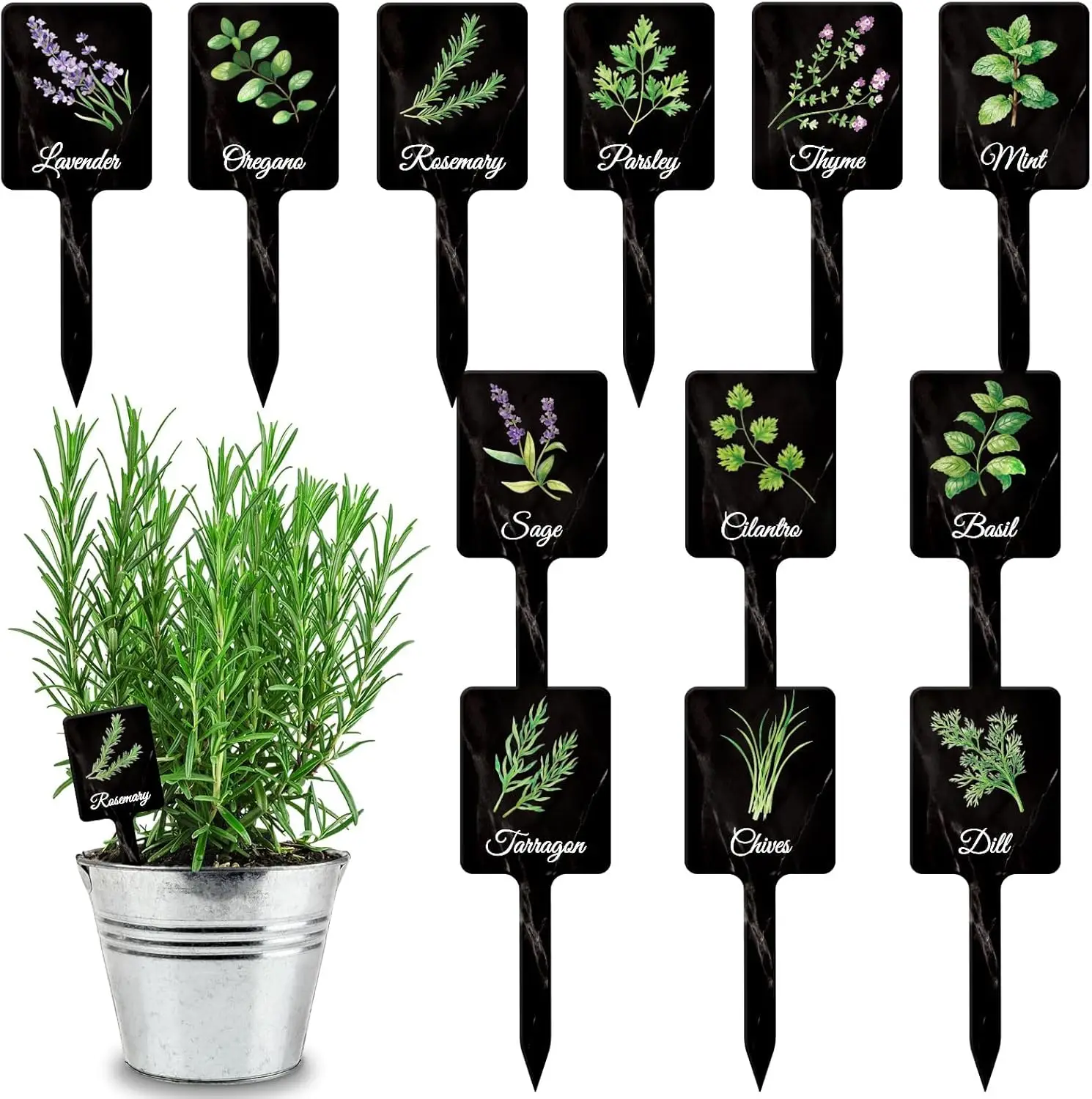 24Pcs Acrylic Garden Herb Signs, Waterproof Plant Labels with Printed Names for Indoor Outdoor Potted Gardens
24Pcs Acrylic Garden Herb Signs, Waterproof Plant Labels with Printed Names for Indoor Outdoor Potted Gardens