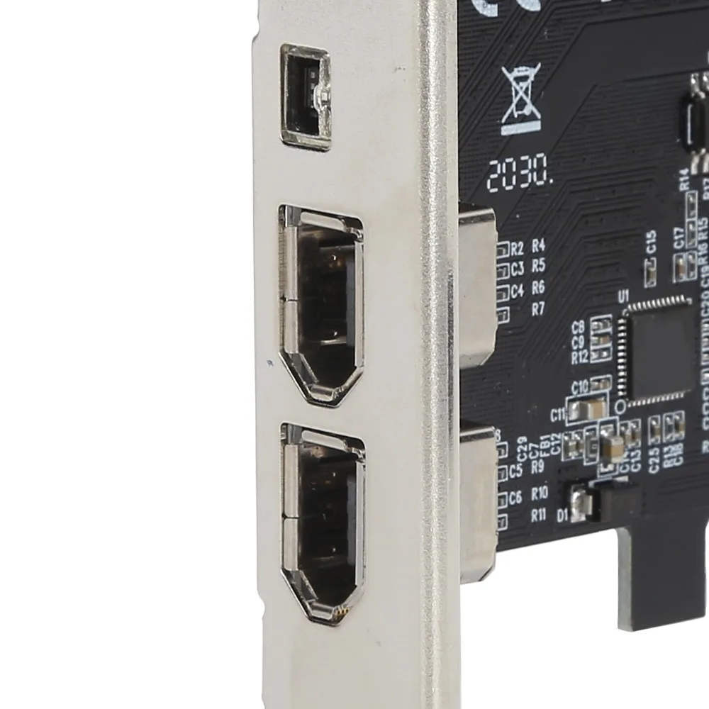 Надежная 3-портовая карта расширения PCIe FireWire 1394A, портативный HD-видеоадаптер с интерфейсом 1394, карта захвата PCIe для DV-устройств
Надежная 3-портовая карта расширения PCIe FireWire 1394A, портативный HD-видеоадаптер с интерфейсом 1394, карта захвата PCIe для DV-устройств