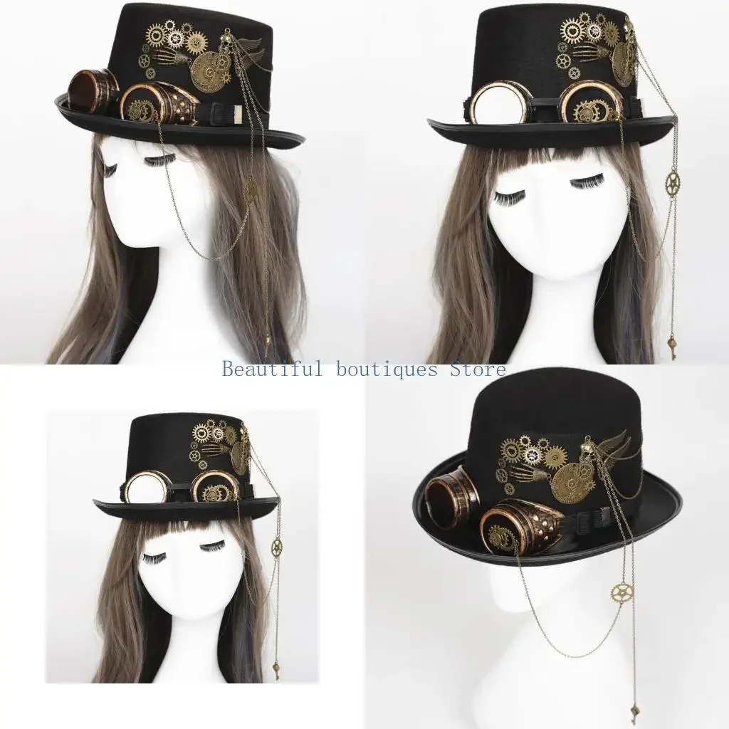 U4LF Steampunk Top Hat With Goggles Steampunk Bowler Top Hat Gay Top Hat HatCostume Accessory Carnival Nightclub
U4LF Steampunk Top Hat With Goggles Steampunk Bowler Top Hat Gay Top Hat HatCostume Accessory Carnival Nightclub