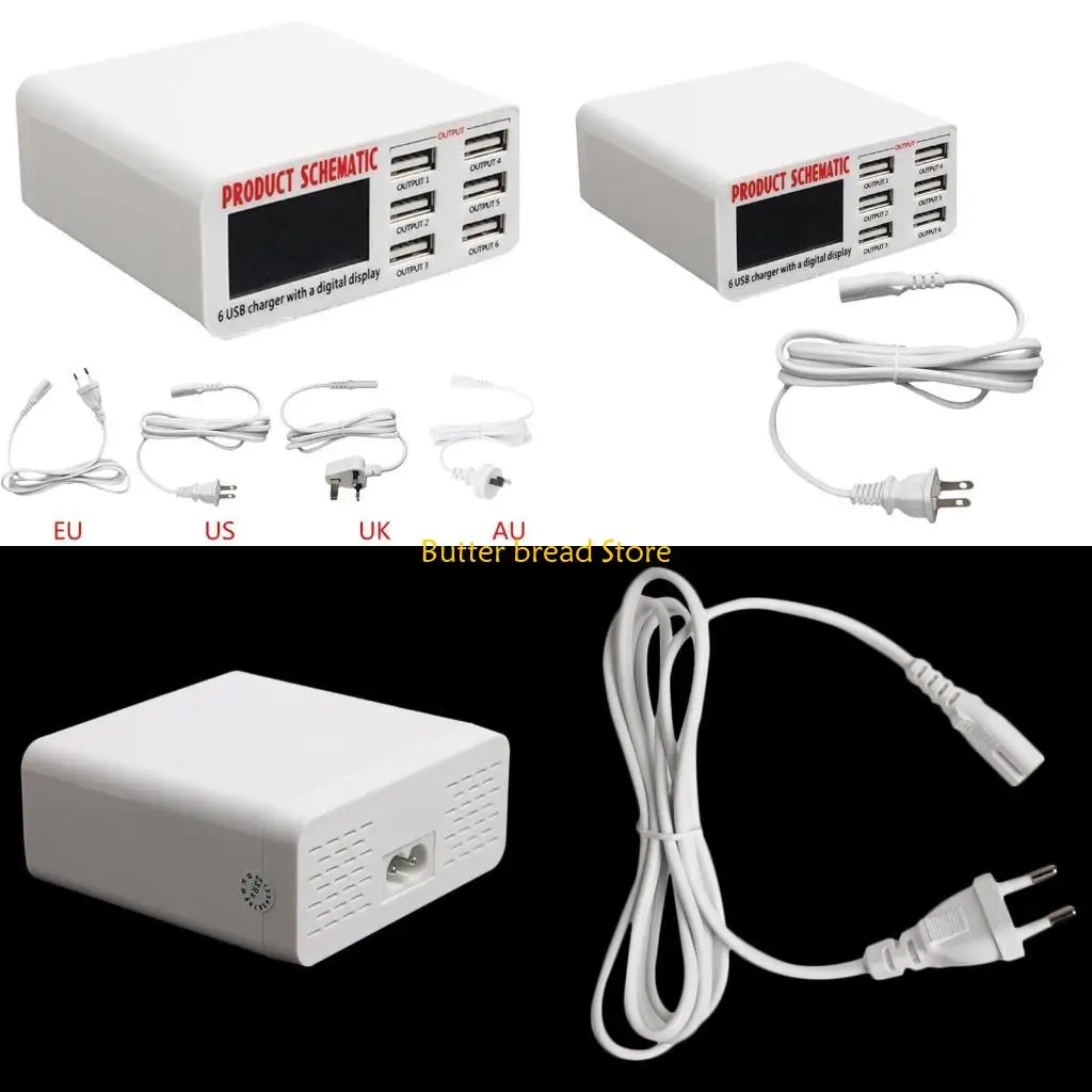 W89C 6 USB -порт Адаптер настенного зарядного устройства Сильная совместимость многократная зарядка телефона
W89C 6 USB -порт Адаптер настенного зарядного устройства Сильная совместимость многократная зарядка телефона