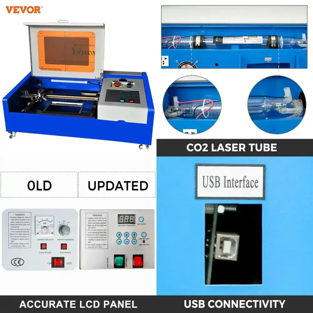CO2 Engraving Machine 40W 30*20cm Cut Tools for Wood Leather Woodworking USB Support CorelDraw
CO2 Engraving Machine 40W 30*20cm Cut Tools for Wood Leather Woodworking USB Support CorelDraw