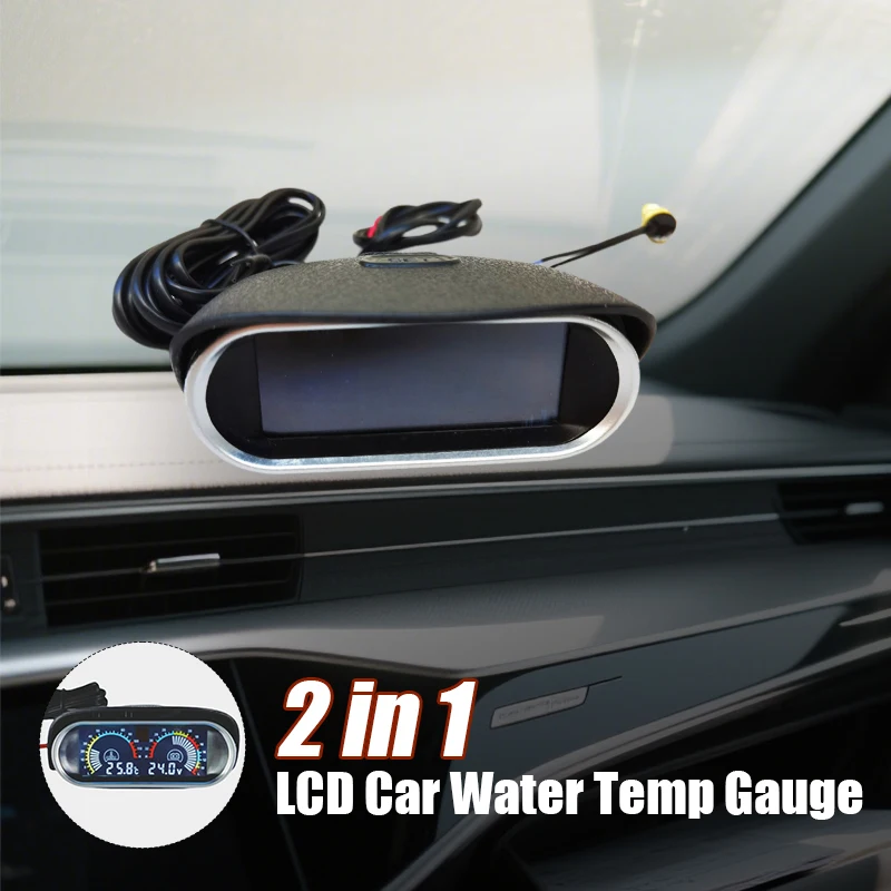 AD 2 in 1 LCD Car Water Temp Gauge Water Temperature Sensor 10mm Meter Voltmeter Voltage Digital Horizontal 12v 24v Accessories
AD 2 in 1 LCD Car Water Temp Gauge Water Temperature Sensor 10mm Meter Voltmeter Voltage Digital Horizontal 12v 24v Accessories