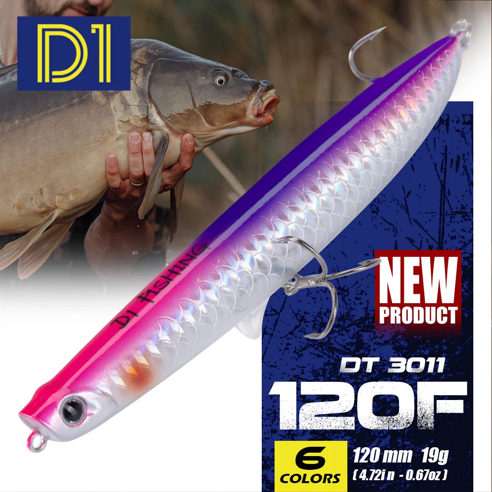 D1 Surface Lure WTD Pencil Fishing Bait 120mm 19g Artificial Floating Swimbait Peacock Bass Lures 2022 Pesca Tackle
D1 Surface Lure WTD Pencil Fishing Bait 120mm 19g Artificial Floating Swimbait Peacock Bass Lures 2022 Pesca Tackle