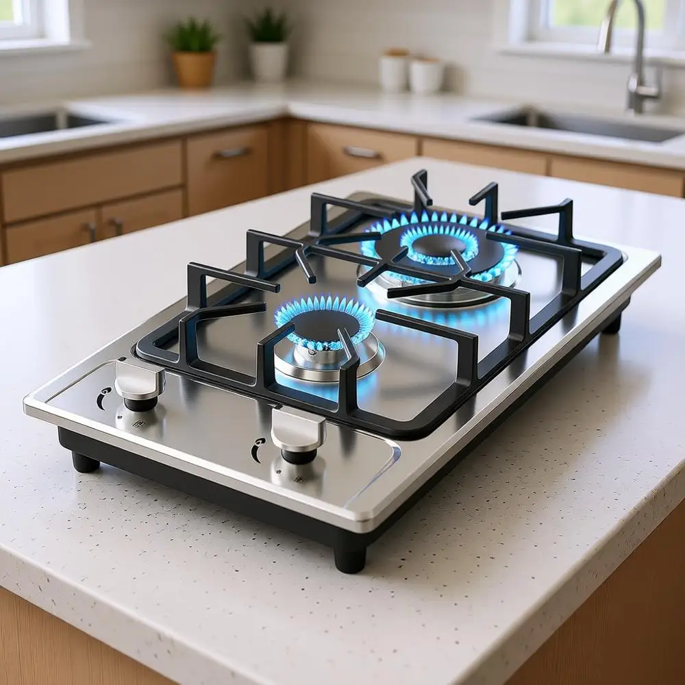 Portable Stainless Steel 2-Burner Propane Cooktop for RV and Outdoor Use - Dual Fuel G/NG, Easy Clean Built-in Gas Stove
Portable Stainless Steel 2-Burner Propane Cooktop for RV and Outdoor Use - Dual Fuel G/NG, Easy Clean Built-in Gas Stove