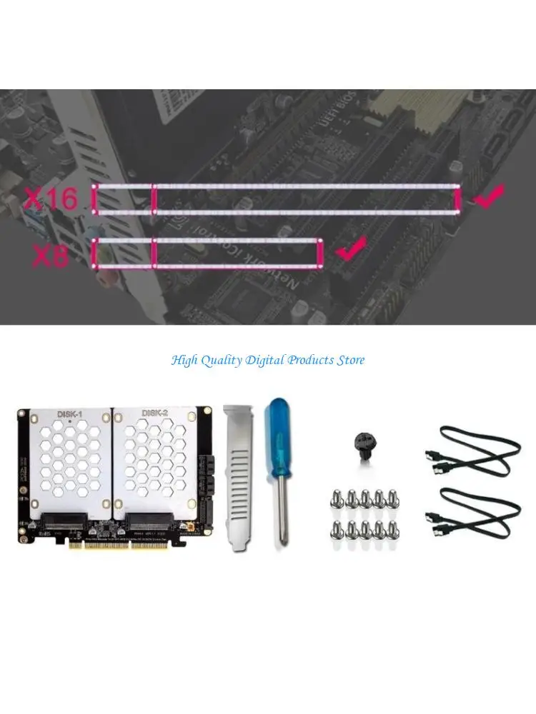 U2JE PH46-2 Upgrades M.2 NVME/ 2.5in Solid Disk To 2 Bay PCIE4.0 Adapter Efficient
U2JE PH46-2 Upgrades M.2 NVME/ 2.5in Solid Disk To 2 Bay PCIE4.0 Adapter Efficient