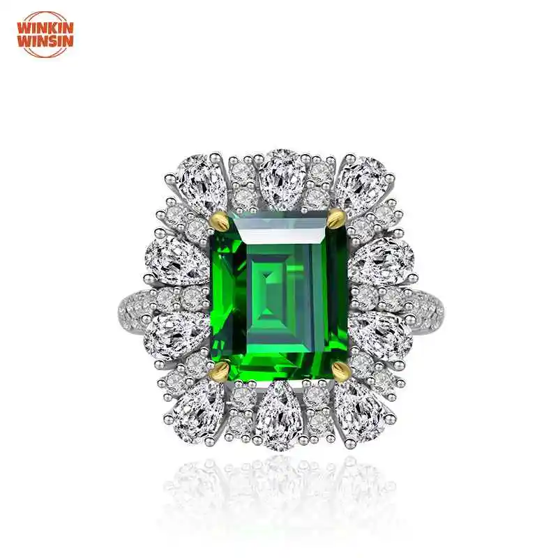 Winkin Winsin Classic Temperament S925 Silver 4ct High Carbon Diamond Ring Emerald Luxury
Winkin Winsin Classic Temperament S925 Silver 4ct High Carbon Diamond Ring Emerald Luxury