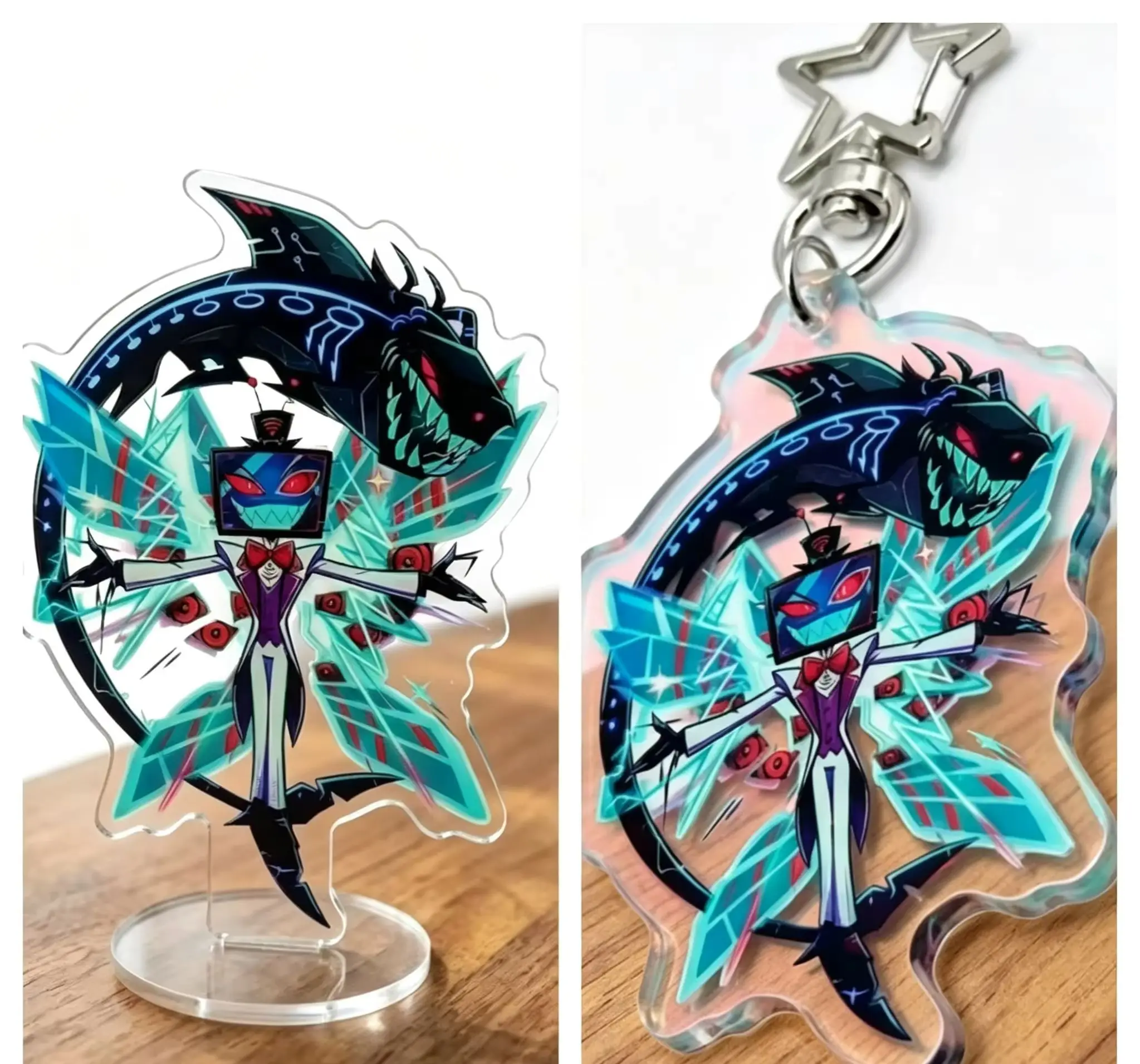 Stand and Keychain for Hazbin Hotel Vox Acrylic Standee Keychain Cartoon Figure Desktop Decoration Collectible Model Toy Gift
Stand and Keychain for Hazbin Hotel Vox Acrylic Standee Keychain Cartoon Figure Desktop Decoration Collectible Model Toy Gift