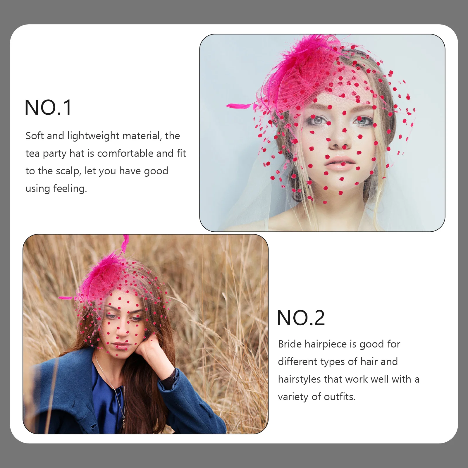Mesh Hair Accessories Wedding Fascinator Hat for Women Headband Bride Hairpiece Banquet
Mesh Hair Accessories Wedding Fascinator Hat for Women Headband Bride Hairpiece Banquet