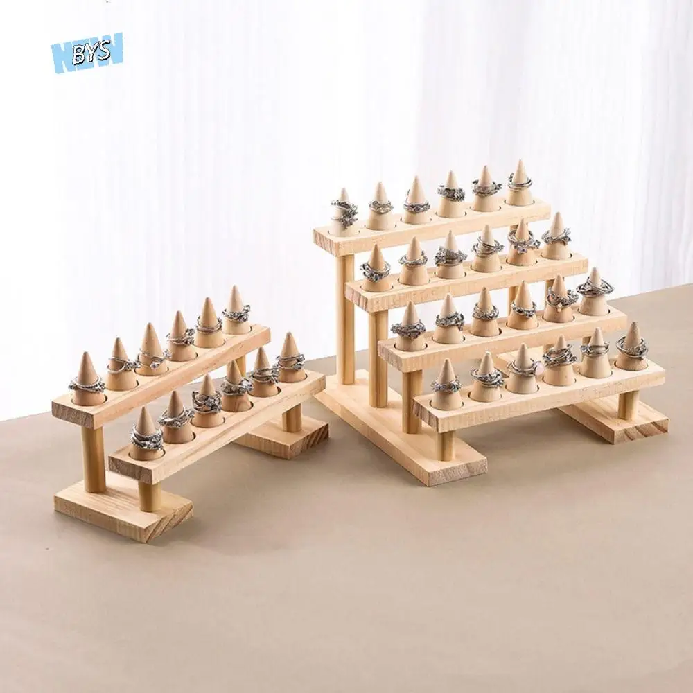 Multi-layer Cone Ring Display Stand Modern Organizer Wood Rings Display Holder Space Saving Bracelets Necklace Ring Storage Rack
Multi-layer Cone Ring Display Stand Modern Organizer Wood Rings Display Holder Space Saving Bracelets Necklace Ring Storage Rack