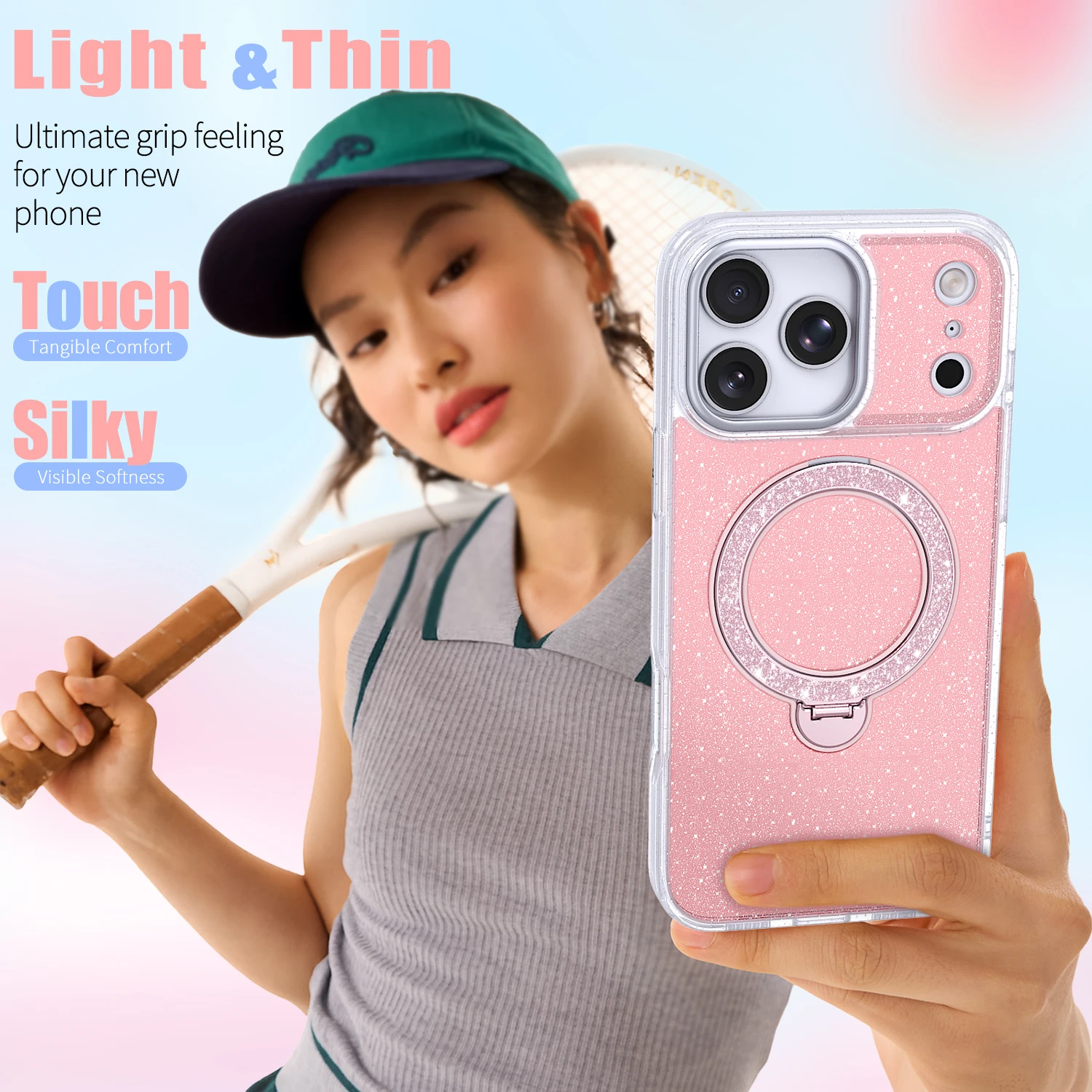 Case cover for iPhone 17 16 15 Pro Pro Max Magsafe Magnetic 360°Rotating Metal Car Bracket Ring Glitter TPU & Acrylic Phone Case
Case cover for iPhone 17 16 15 Pro Pro Max Magsafe Magnetic 360°Rotating Metal Car Bracket Ring Glitter TPU & Acrylic Phone Case