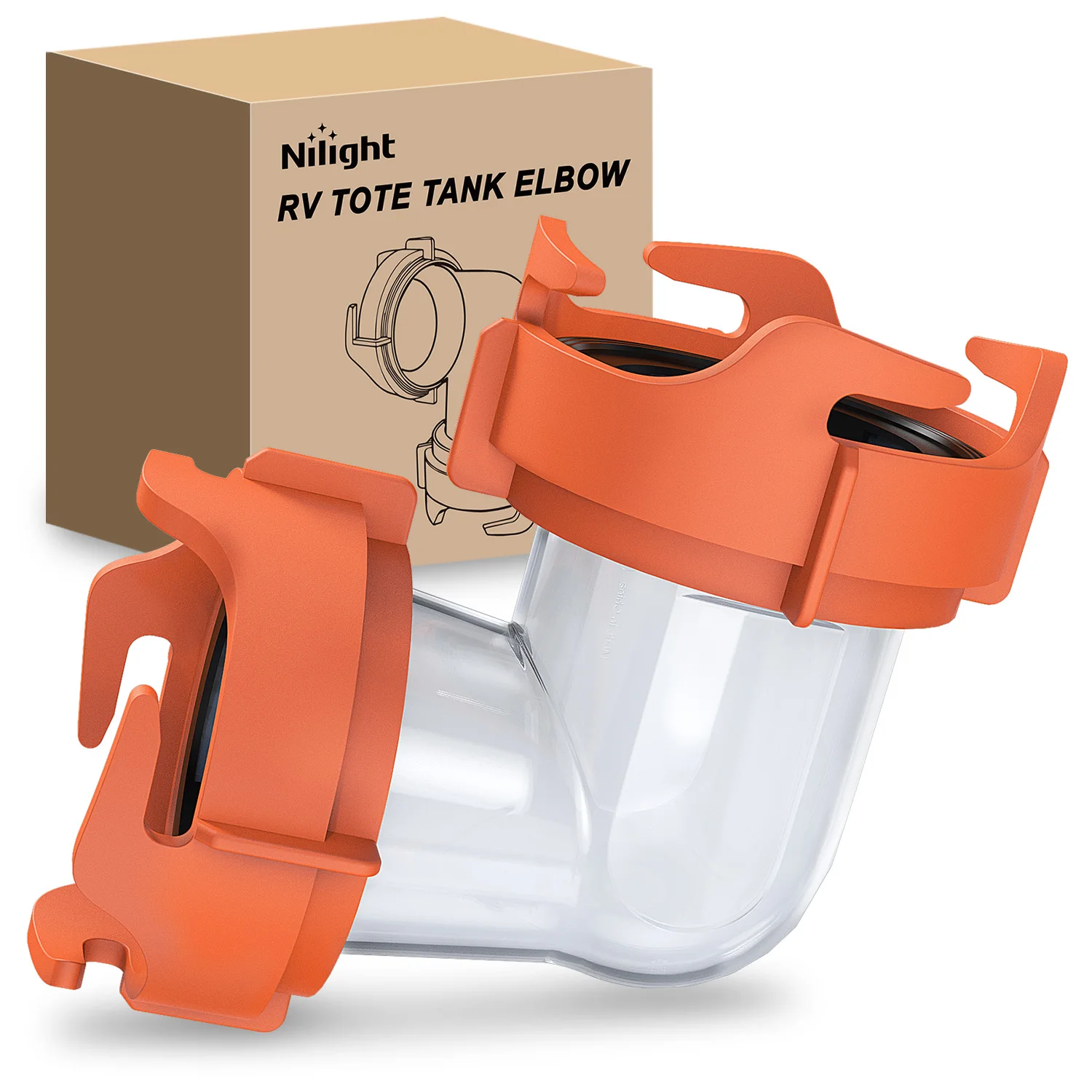 Nilight 90 Degree RV Tote Tank Adapter, Clear RV Sewer Hose Elbow Fitting with 4 Swivel Bayonet Prongs Leak-Proof Double Odor-Tight Sealing Ring for RV Camping Portable Waste Tank Sewer Hoses, Orange
Nilight 90 Degree RV Tote Tank Adapter, Clear RV Sewer Hose Elbow Fitting with 4 Swivel Bayonet Prongs Leak-Proof Double Odor-Tight Sealing Ring for RV Camping Portable Waste Tank Sewer Hoses, Orange