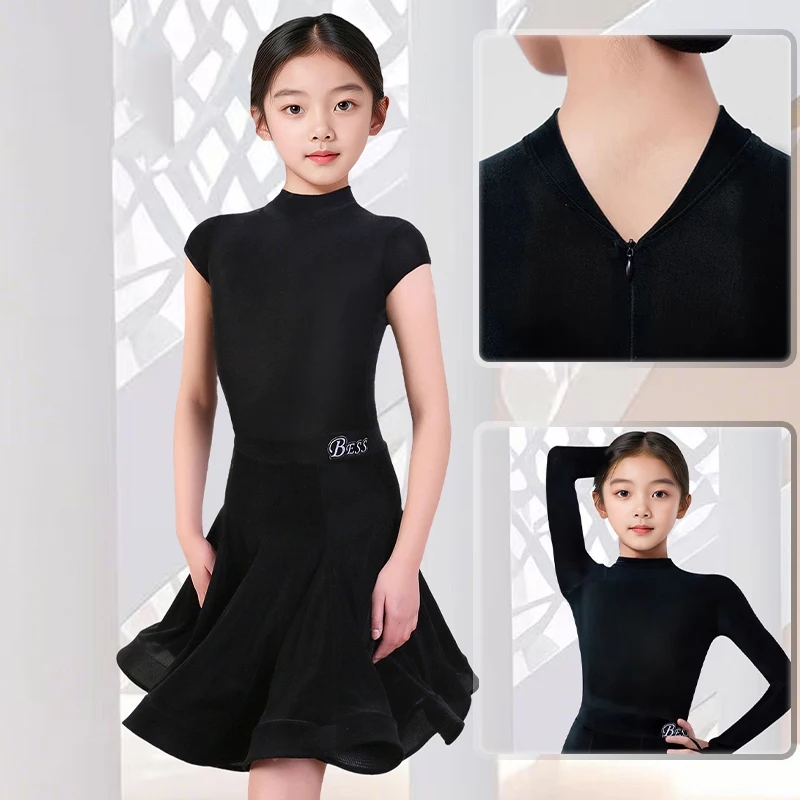 Girls Dress Black Performance Clothing Latin Dance Dress Practice Clothes Rumba Tango Latin Competition Costumes Wear DN19974
Girls Dress Black Performance Clothing Latin Dance Dress Practice Clothes Rumba Tango Latin Competition Costumes Wear DN19974