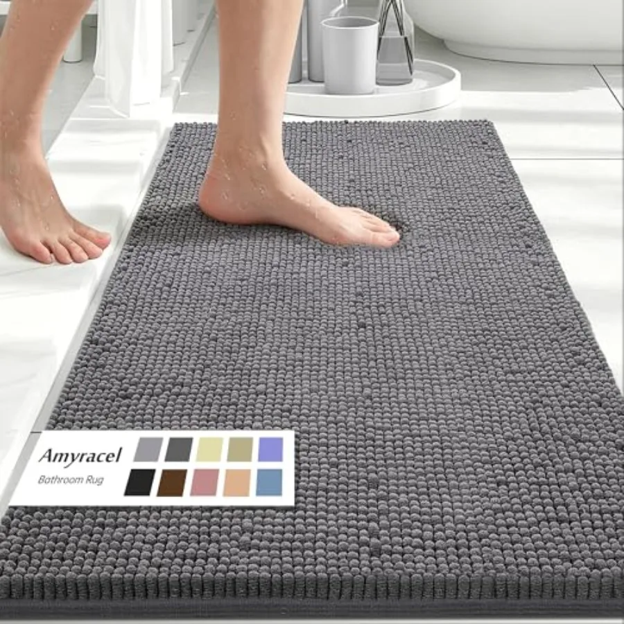 Long Bathroom Rugs Runner 24x48, Thick Soft Quick Dry Absorbent Chenille Bath Rug, Rubber Back Non Slip Machine Washable Bath M
Long Bathroom Rugs Runner 24x48, Thick Soft Quick Dry Absorbent Chenille Bath Rug, Rubber Back Non Slip Machine Washable Bath M